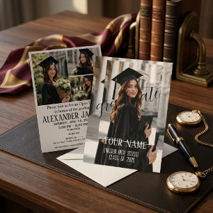 Graduation Announcement Card 2026   Photo Collage 