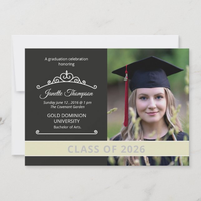 Graduation Announcement Card Template (Front)