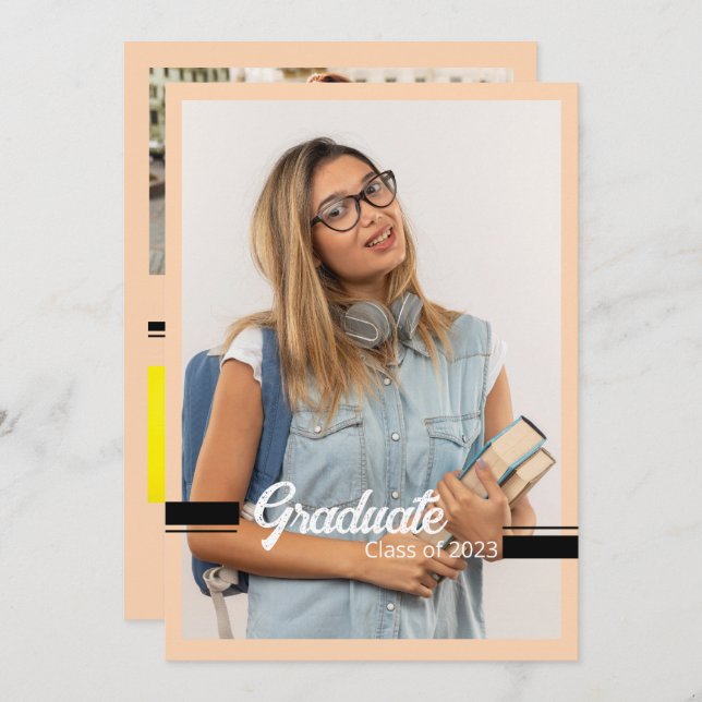 Graduation Announcement Card Template (Front/Back)