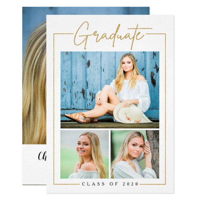 Graduation Announcement Card With Photos