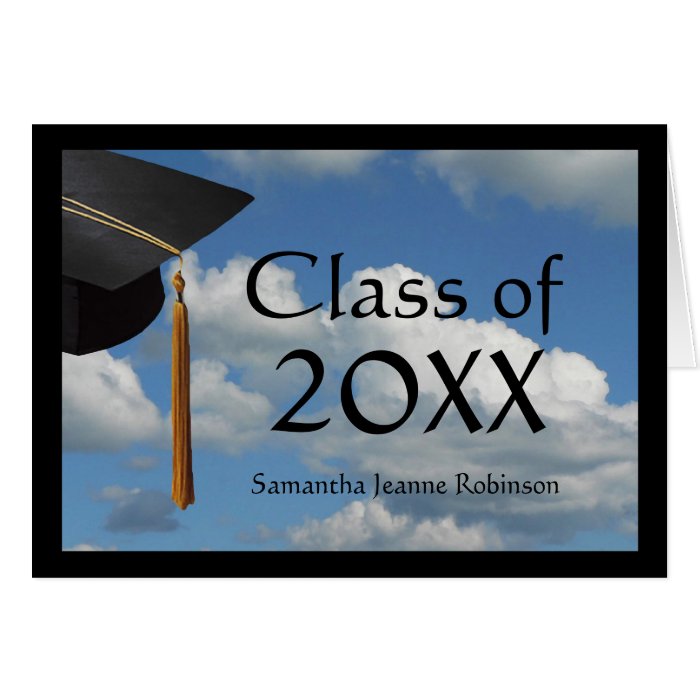 Graduation Announcement Cards, Blue Sky, Any Year