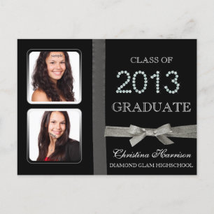 Graduation Announcement Class of 2013 Glitz Glam
