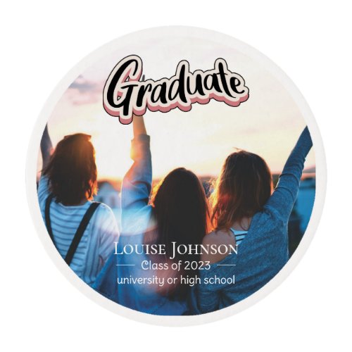 Graduation Announcement Class of 2023 Edible Frosting Rounds
