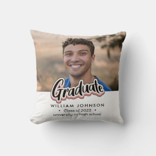 Graduation Announcement Class of 2023 Throw Pillow
