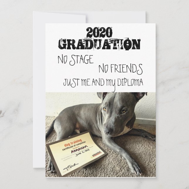 Graduation Announcement - Coronovirus 2020 - funny (Front)
