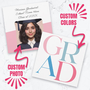 Graduation Announcement Custom Photo Typography