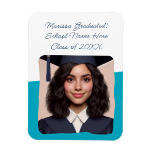 Graduation Announcement Custom Photo Typography Magnet