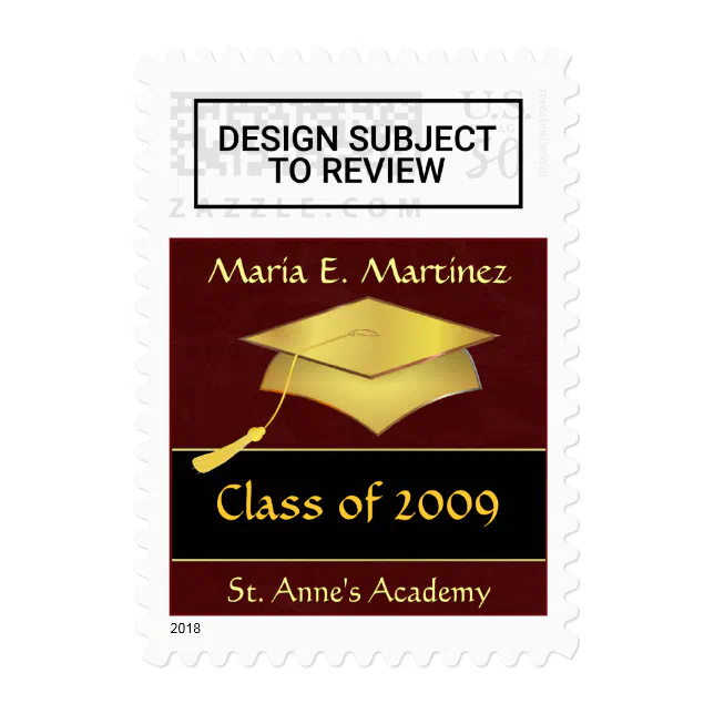 Personalized Graduation Postage Stamps