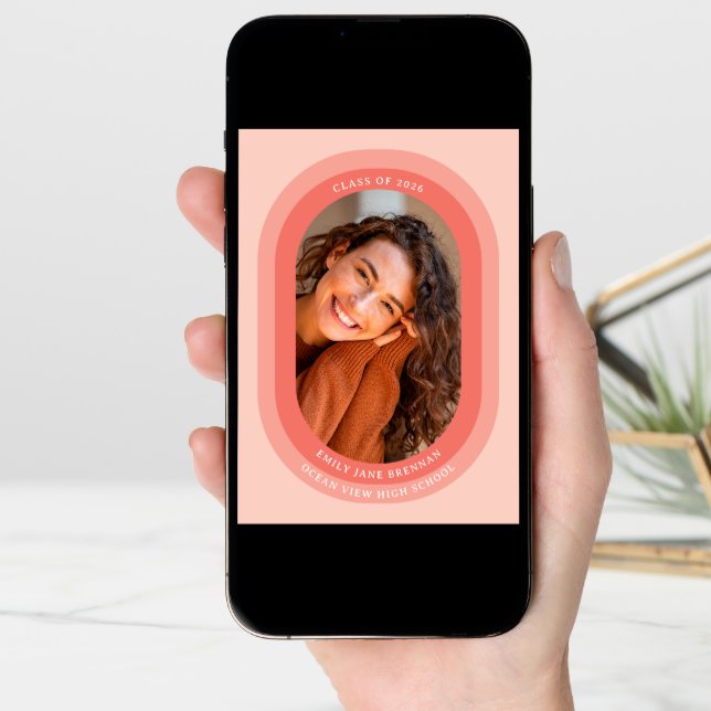 Graduation Announcement Grad Photo Card (Front Digital)