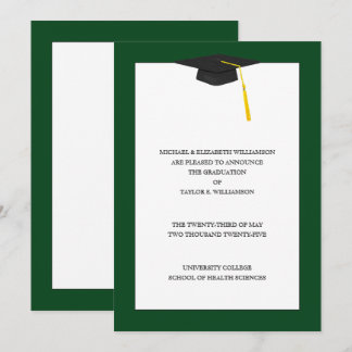 Graduation Announcement Green