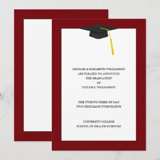 Graduation Announcement Green