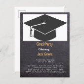 Graduation Announcement Invitation Chalkboard (Front/Back)