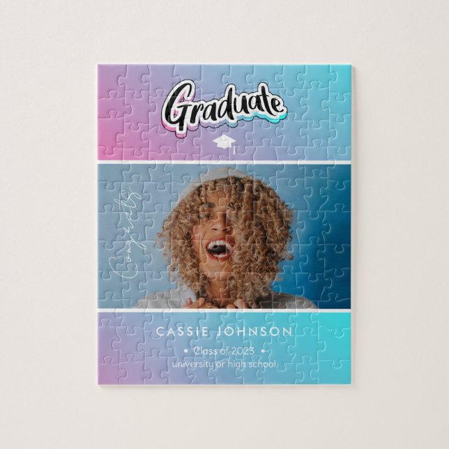 Graduation announcement jigsaw puzzle (Vertical)