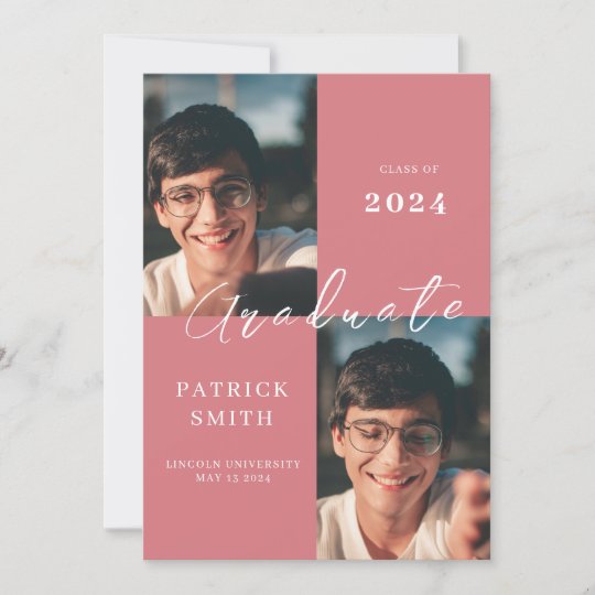 Graduation Announcement Mosaic Invitation Card