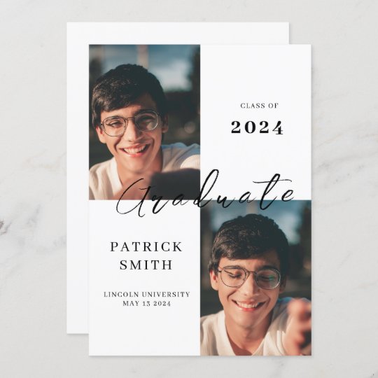 Graduation Announcement Mosaic Invitation Card