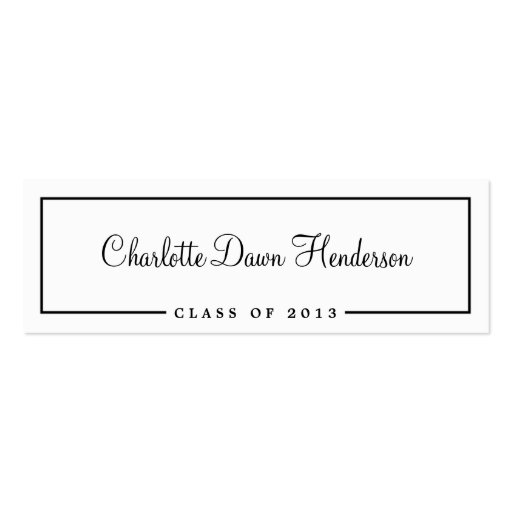 Graduation announcement name card border Class of | Zazzle