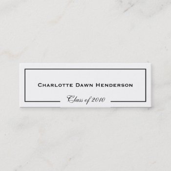 Graduation Announcement Name Card Border Class Of by FidesDesign at Zazzle