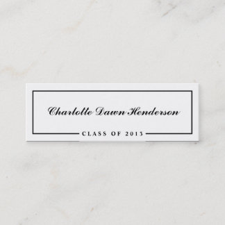 Graduation announcement name card border Class of