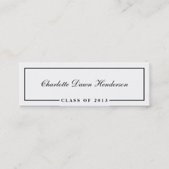 Graduation Announcement Name Card Border Class Of by FidesDesign at Zazzle