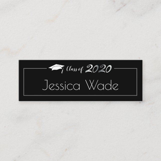 Graduation Announcement Name Card Class of 2020 (Front)