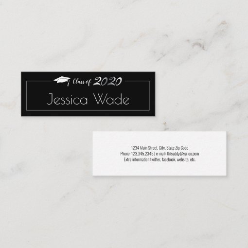 Graduation Announcement Name Card Class of 2020 Zazzle