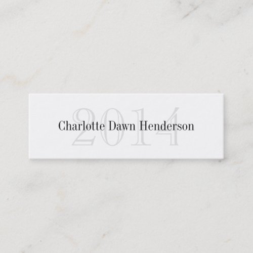 Graduation announcement name card class year business card template