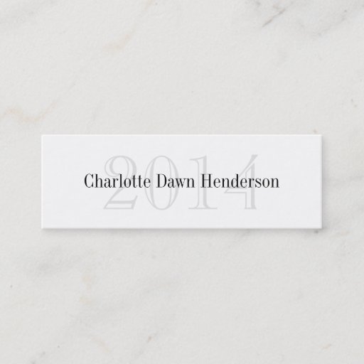 Customizable Graduation announcement name card class year business card template