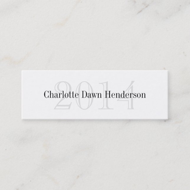 Graduation announcement name card class year (Front)