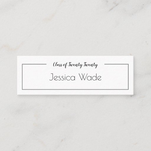 Customizable Graduation Announcement Name Card Minimal