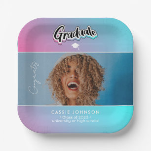 Graduation announcement paper plates