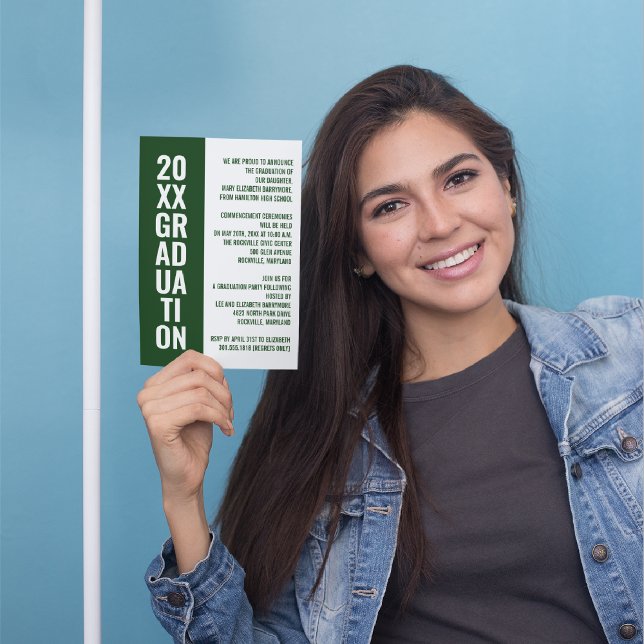Graduation Announcement/Party Invitation [Green] (Creator Uploaded)