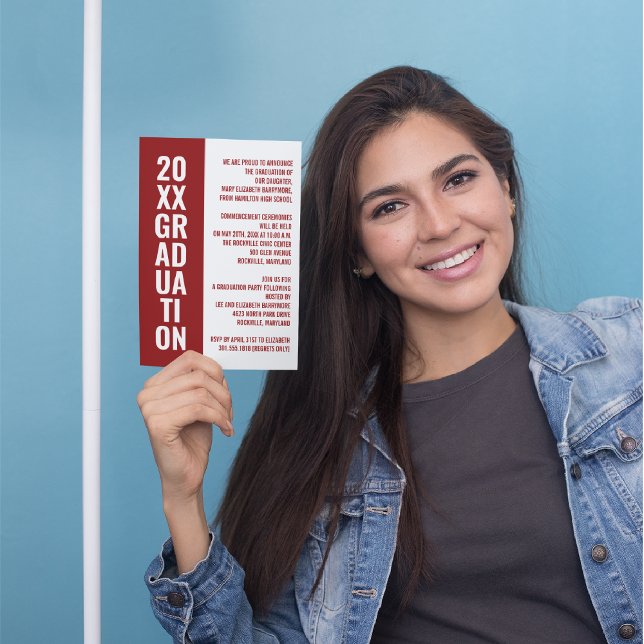 Graduation Announcement/Party Invitation [Red] (Creator Uploaded)