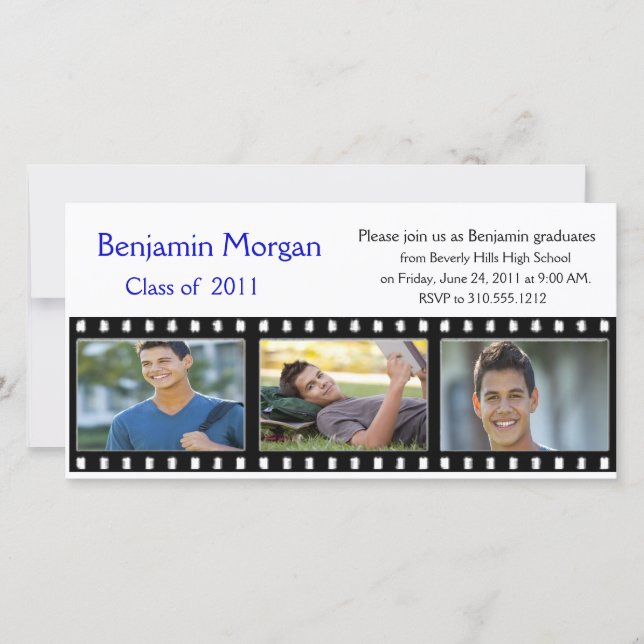 Graduation Announcement Photo Card Filmstrip (Front)