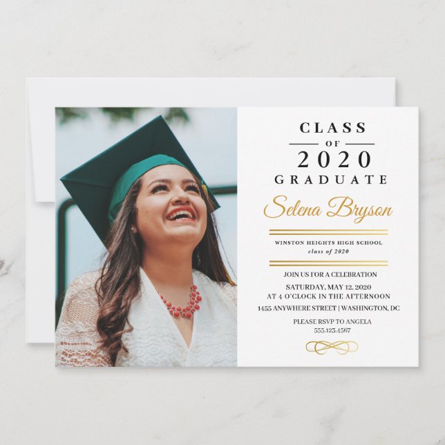 Graduation Announcement Photo Card Invitation (Front)