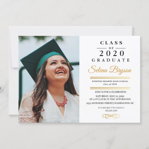 Graduation Announcement Photo Card Invitation