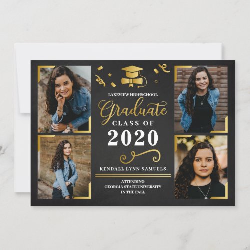 Graduation Announcement Photo Card Invitation