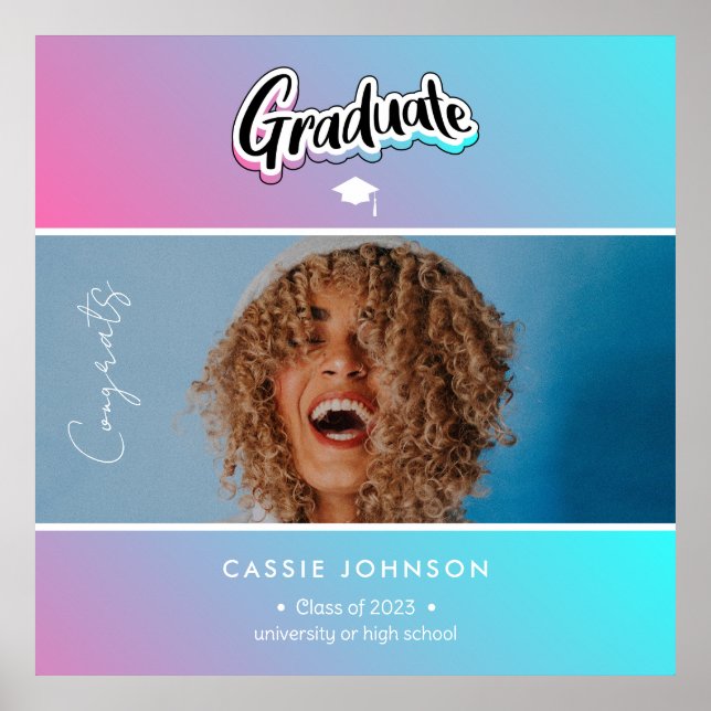 Graduation announcement poster (Front)