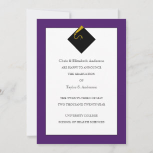 Graduation Announcement Purple