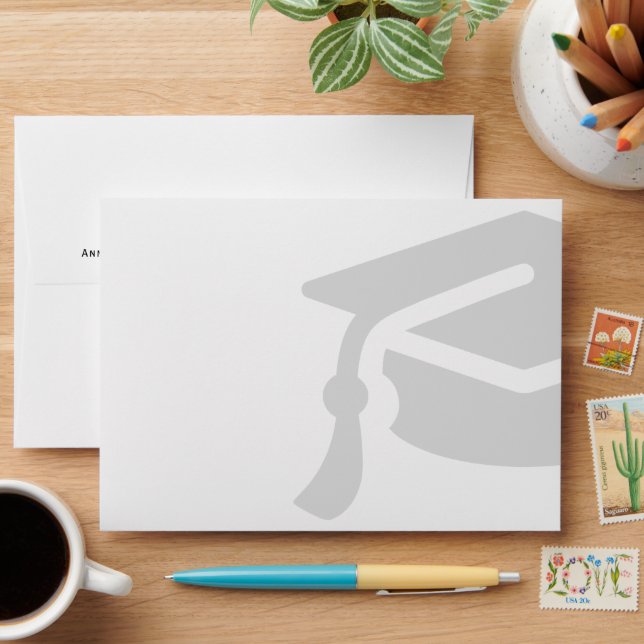 Graduation Announcement Return Address Envelope (Desk)