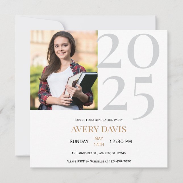 Graduation Announcement Save The Date Card (Front)