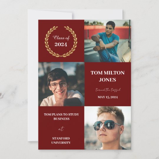 Graduation Announcement Tassel Turned Cards