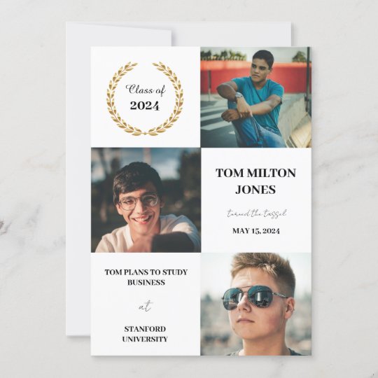 Graduation Announcement Tassel Turned Cards
