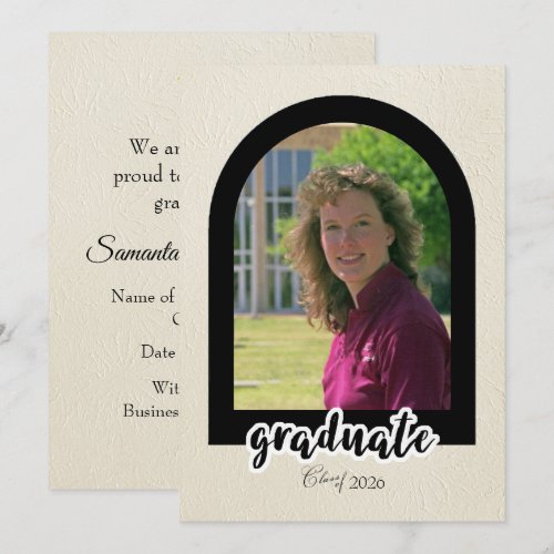 Graduation Announcement - University with Photo
