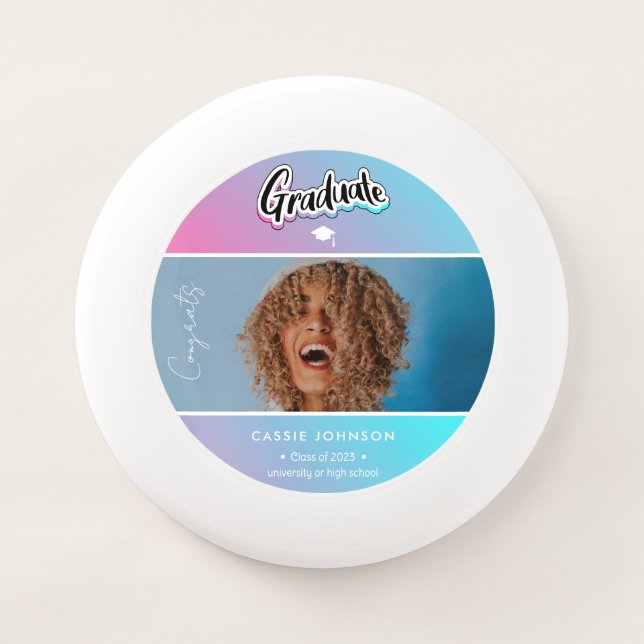 Graduation announcement Wham-O frisbee (Front)