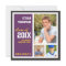 Graduation Announcement with 3 Photos Purple Gold