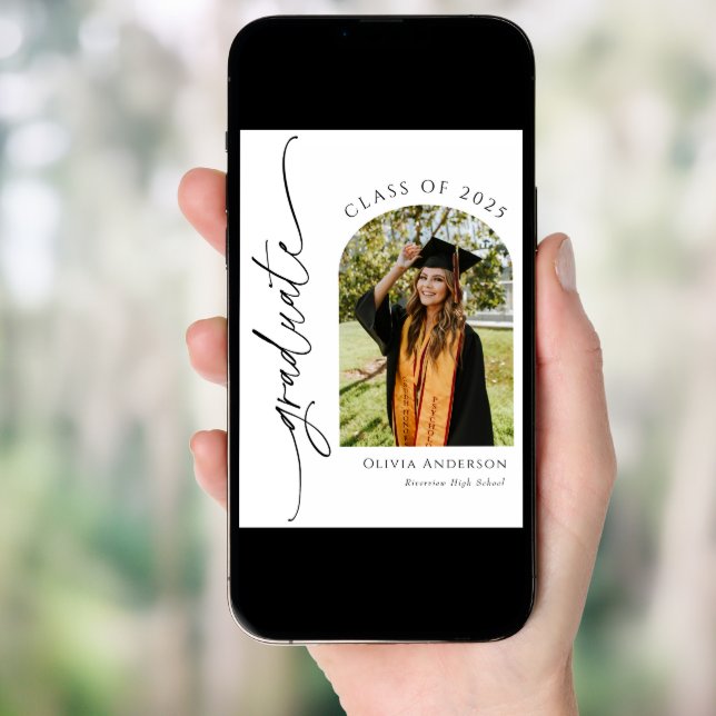 Graduation Announcement with Photo (Front Digital)
