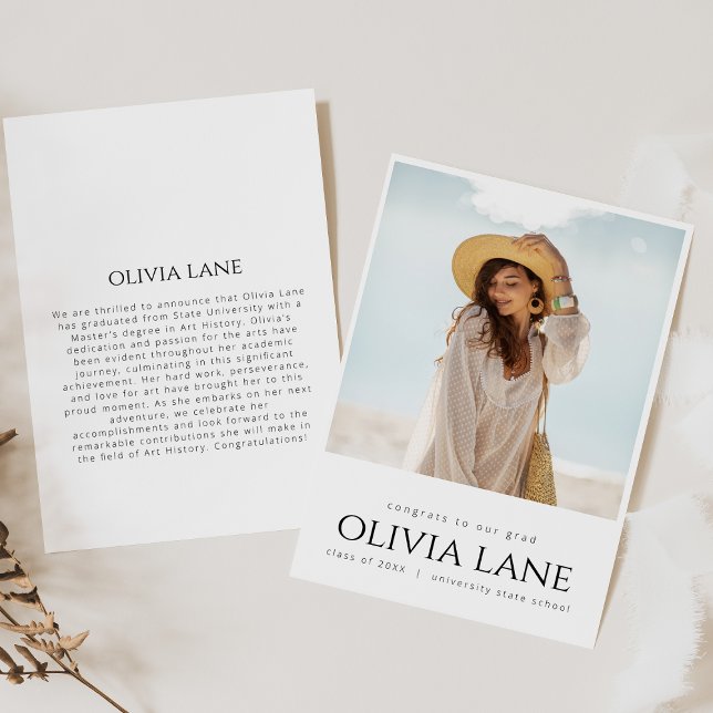 Graduation Announcement with Photo and Message (Creator Uploaded)