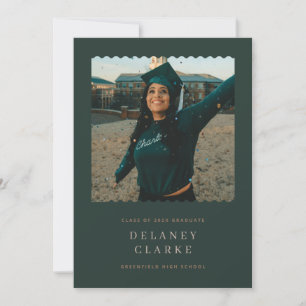 Graduation Announcement with Scalloped Edge Photo