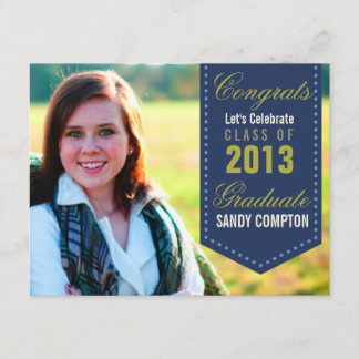 Graduation Annouoncement Invite Ribbon Banner