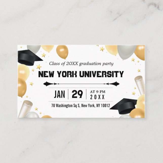 Graduation Appointment Card (Front)